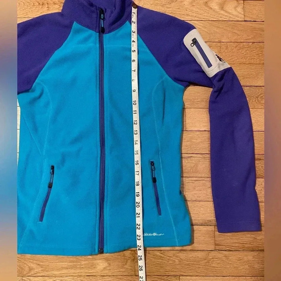 Eddie Bauer First Ascent Polartec Jacket W’s S Turquoise and Purple - Picture 9 of 9